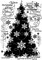 Woodware Craft Collection Woodware Clear Singles Snow Frosted Tree 4 in x 6 in Stamp Set